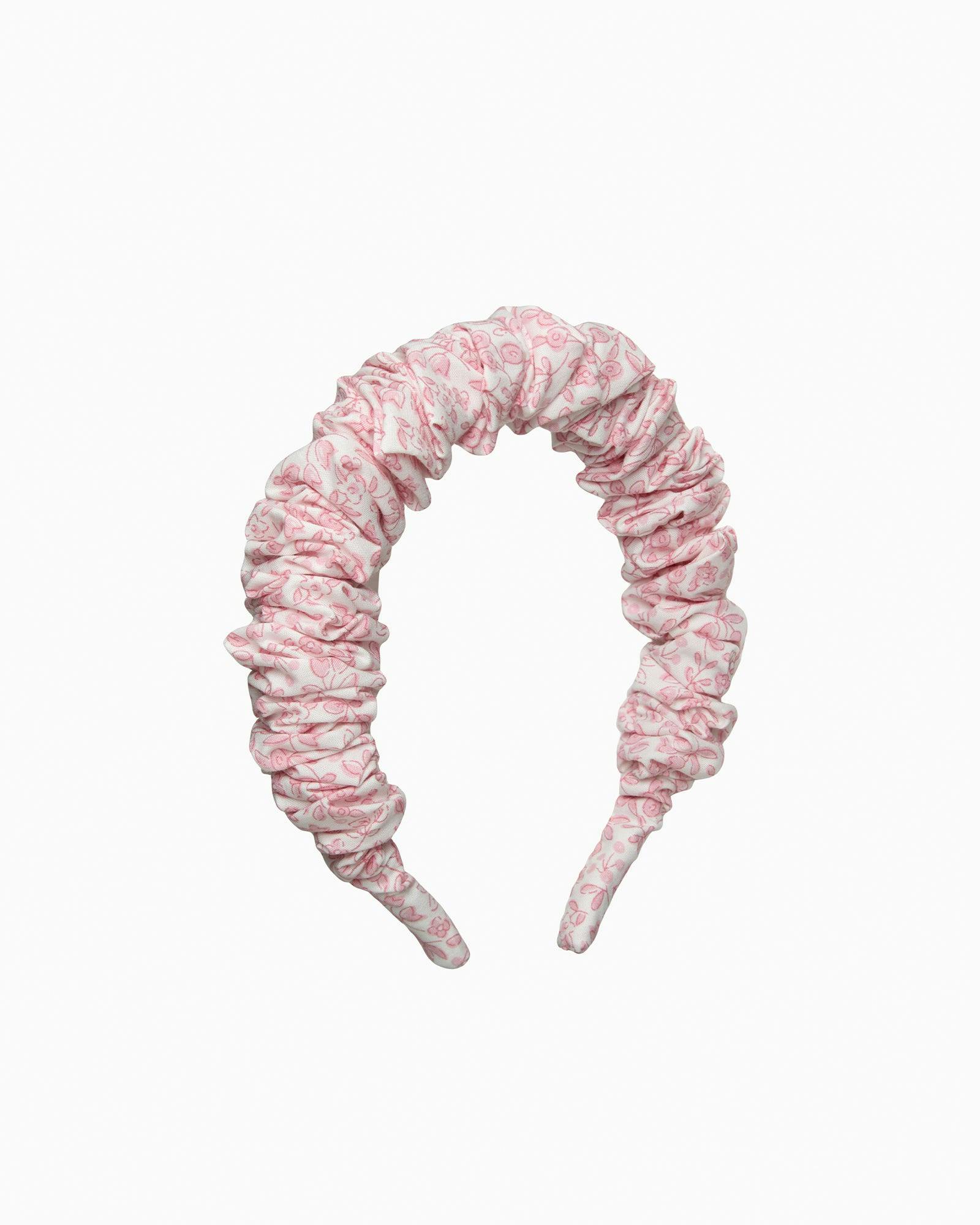 Scrunchie Alice Band in Pink Floral