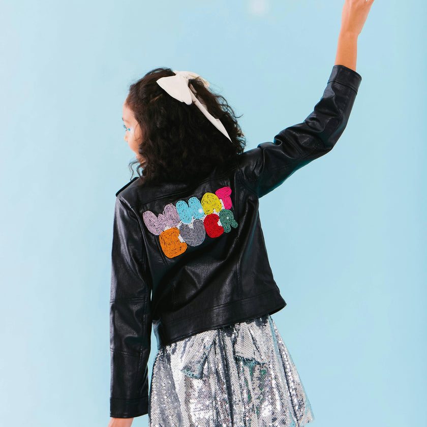 Whatever Beaded Leather Jacket