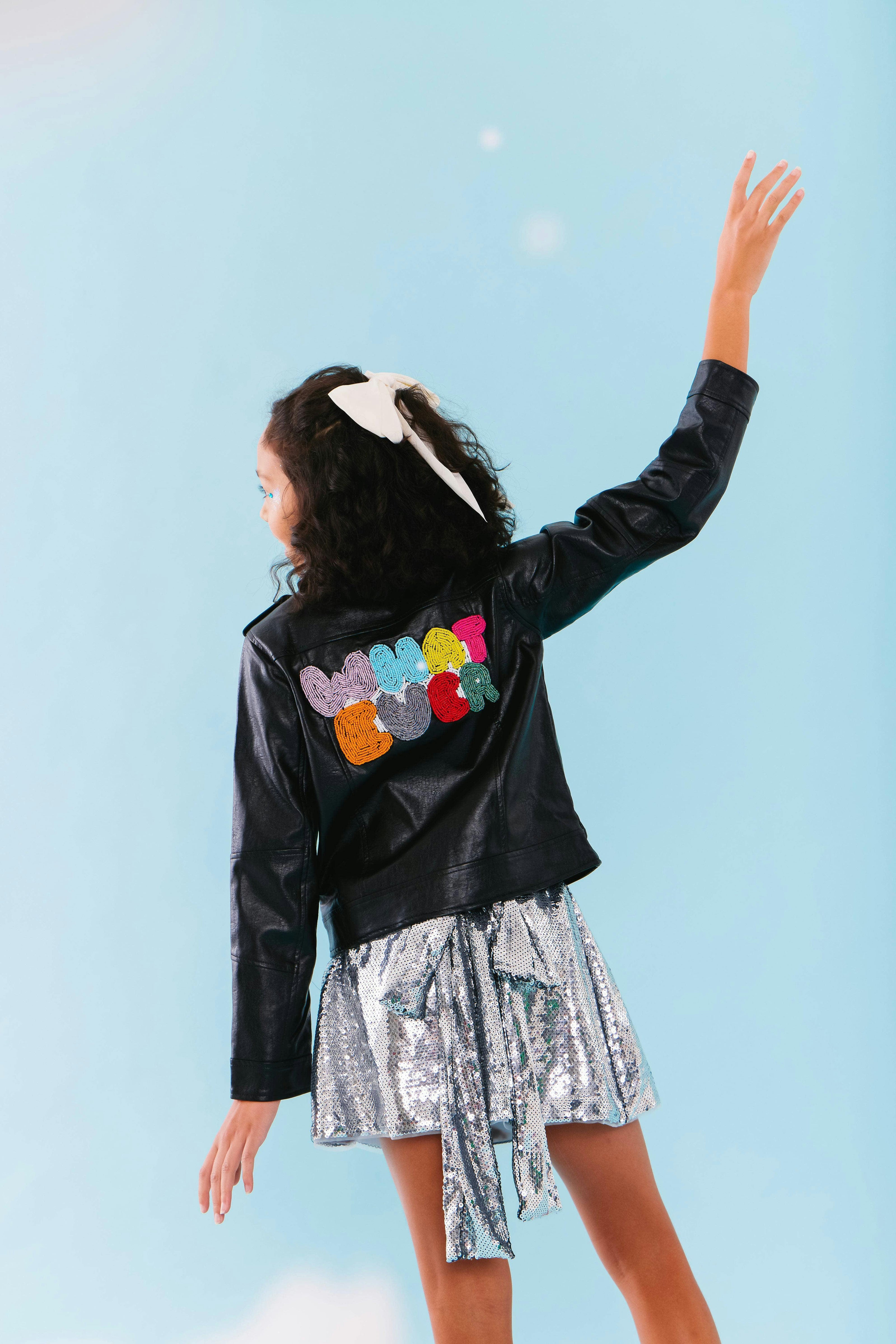 Whatever Beaded Leather Jacket