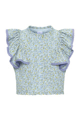 Posie Top Blue Ditsy
