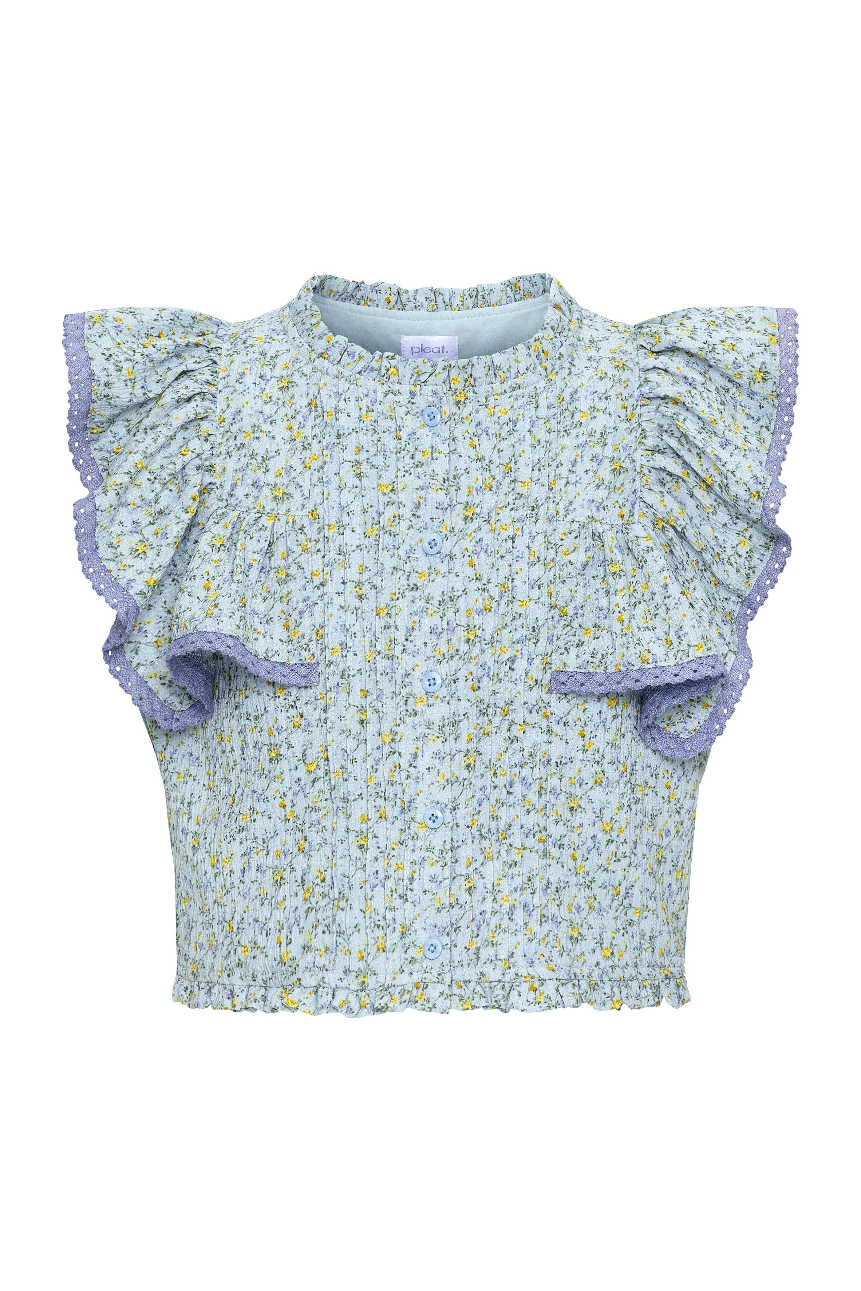 Posie Top Blue Ditsy