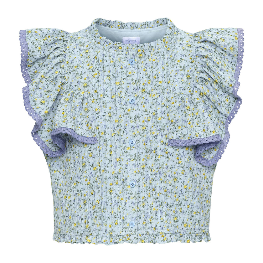 Posie Top Blue Ditsy