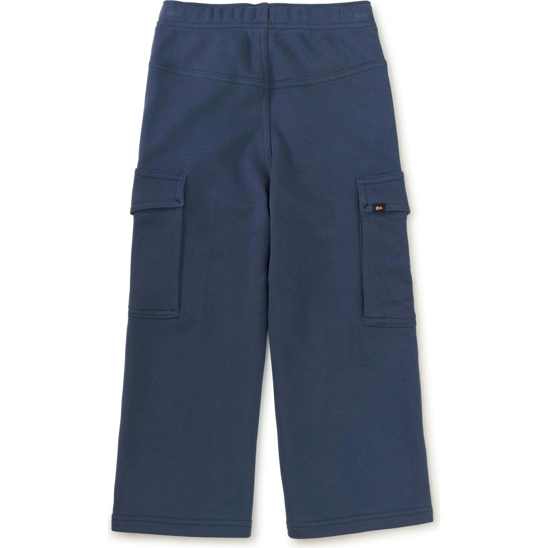 Wide Leg Cargo Pants, Blue