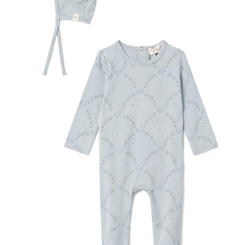 Rocking Print Onesie Blue Mist
