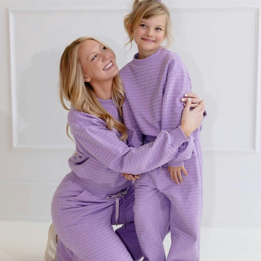 Women's Lavender Crystal Set