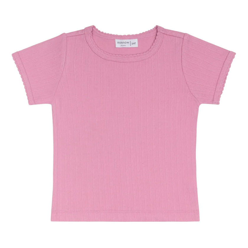 girls blush pointelle shirt