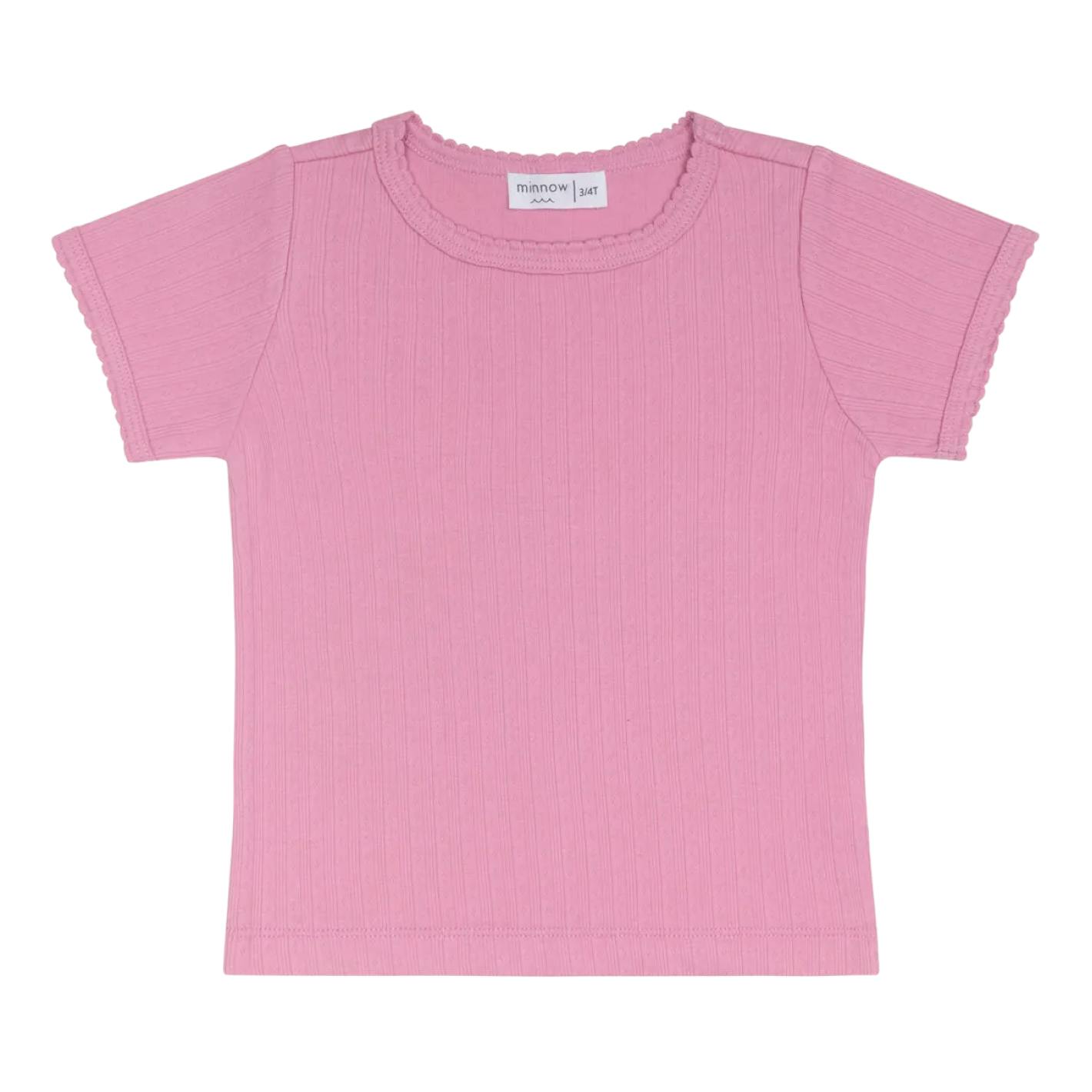 girls blush pointelle shirt