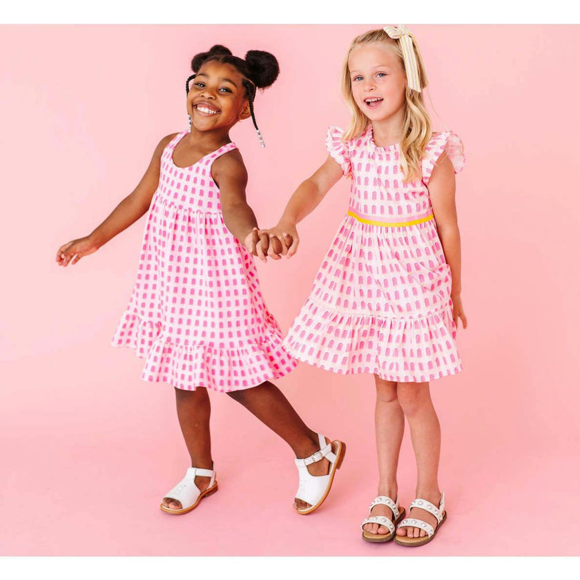 Pink Popsicles Ruffle Dress