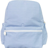 The Backpack in Navy Mini Stripe