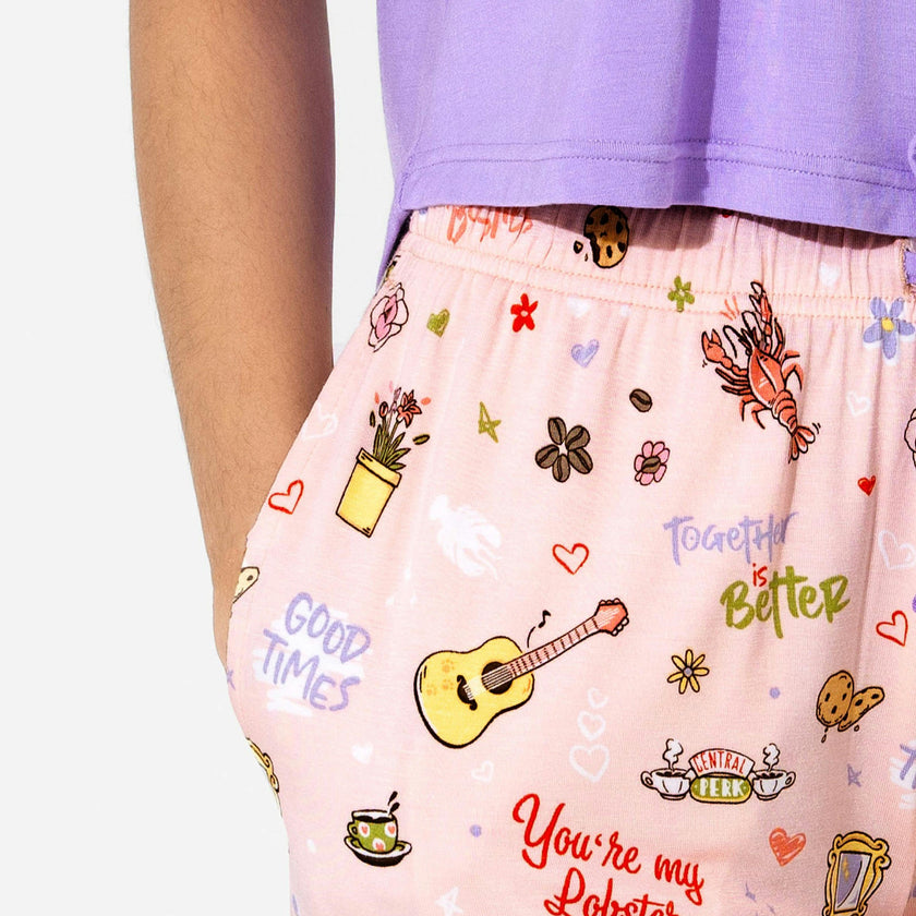 Friends: You're My Lobster Bamboo Women's Pajama Shorts Set