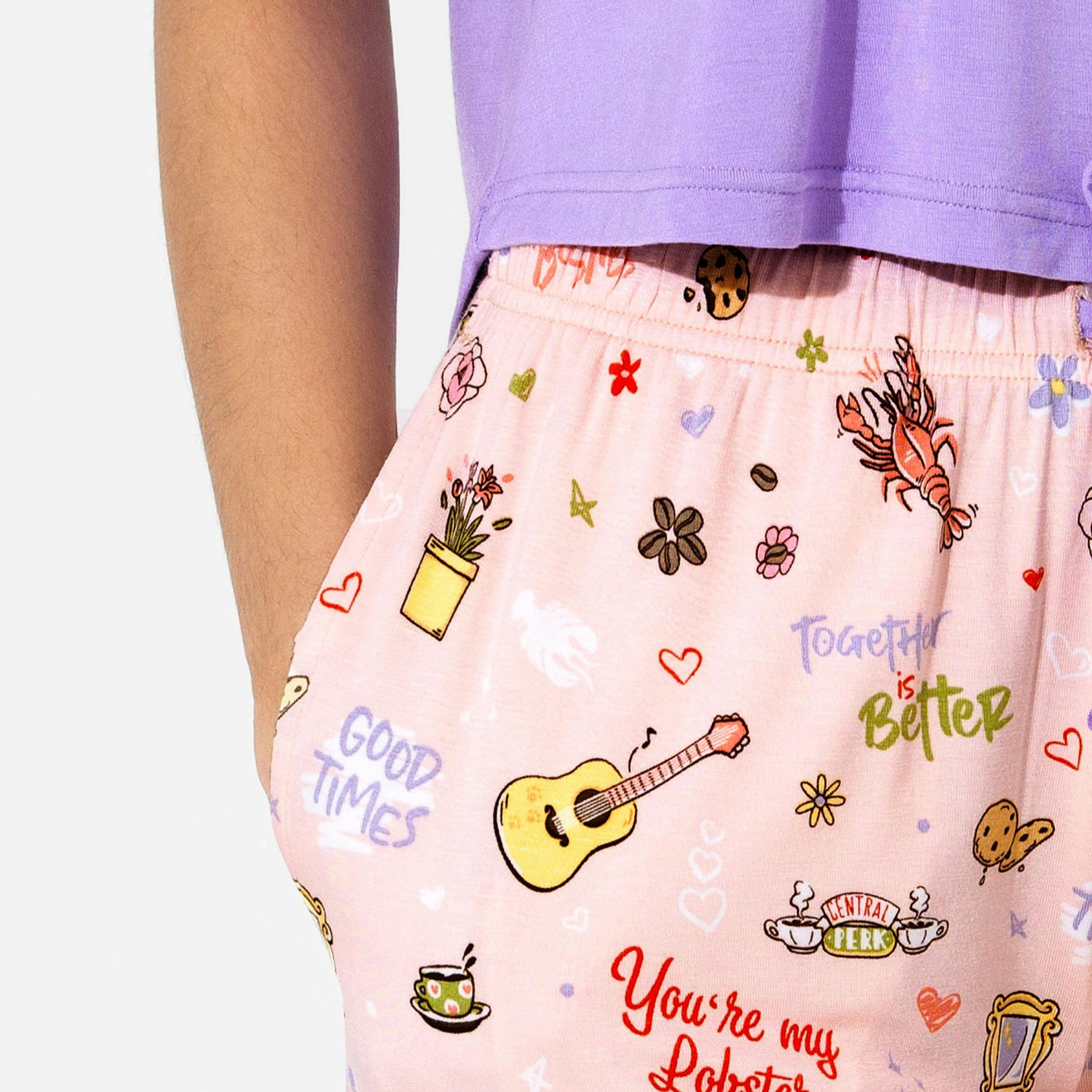 Friends: You're My Lobster Bamboo Women's Pajama Shorts Set