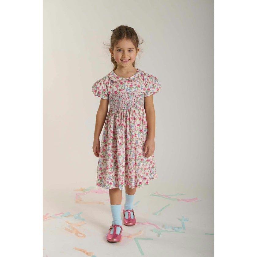 Hand-Smocked Girls Dress - Hannah