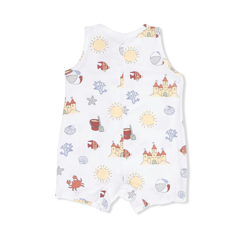 Sunny Sandcastles - Sleeveless Shortie Romper