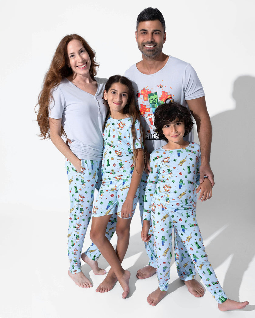 Minecraft: Chicken Jockey Bamboo Kids Pajama Short Set