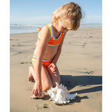 Mango Tango Sporty Rainbow Embroidere Bikini, Orange