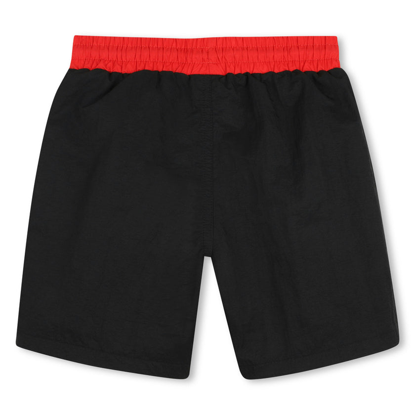 Boys Black Logo Swimshorts