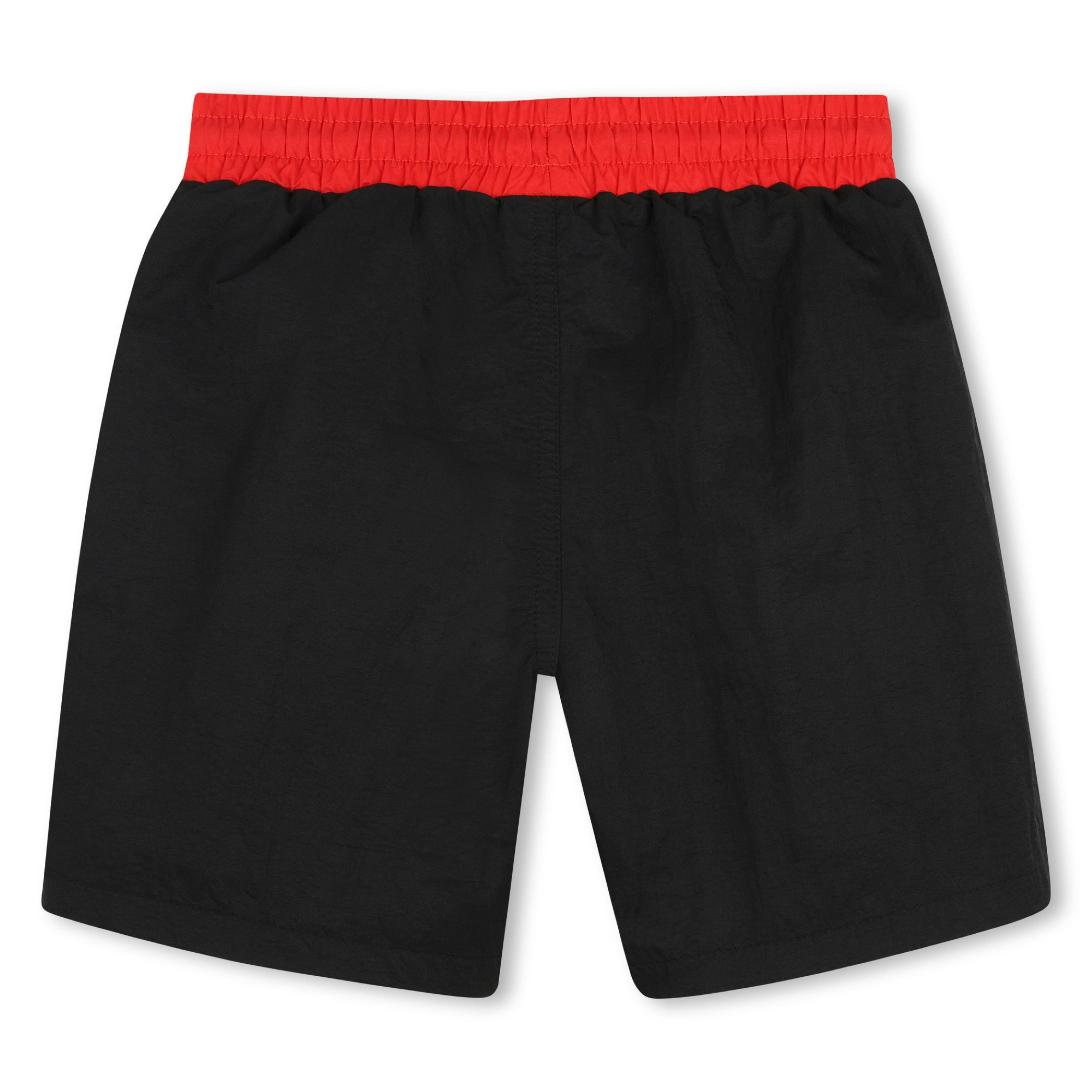 Boys Black Logo Swimshorts