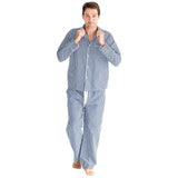 Men's Hepburn Gingham Navy Long PJ Set
