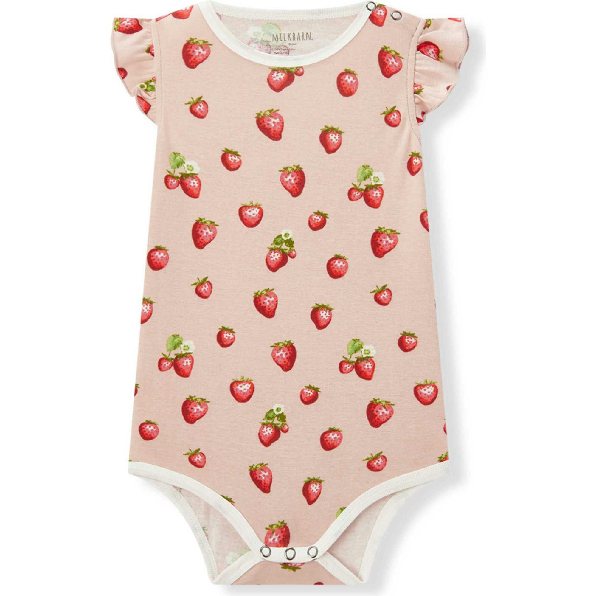 Strawberry Organic Cotton Ruffle One Piece