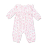 Ballet Shoes Ribbon Stripe - Ruffle Sleeve Snap Romper