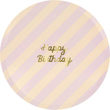 Stripe Happy Birthday Dinner Plates