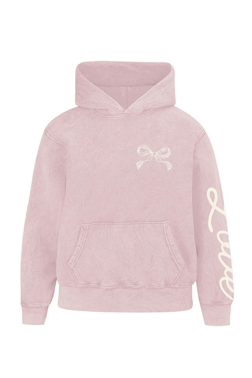 Kids Love People Hoodie-Washed Pink-Girls