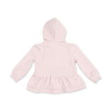 Veiled Pink Bows - Zip Peplum Hoodie