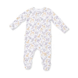 Floral Deer - 2 Way Ruffle Back Zipper Footie