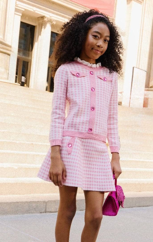 Gingham Gem Sweater Set