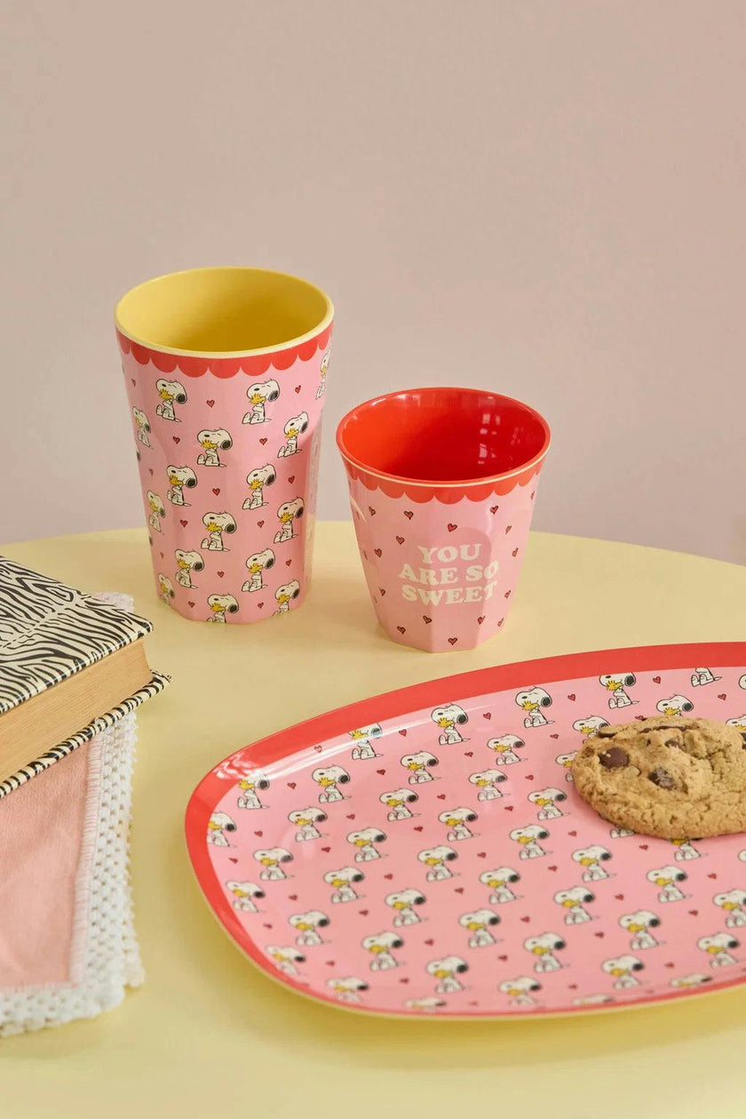 Melamine Cup with Snoopy Print - Medium - Pink - 8.45 oz -