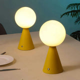 Macie 11.75" Modern Minimalist Globe Rechargeable/Cordless Dimmable Integrated LED Table Lamp with Touch Sensor Set 2