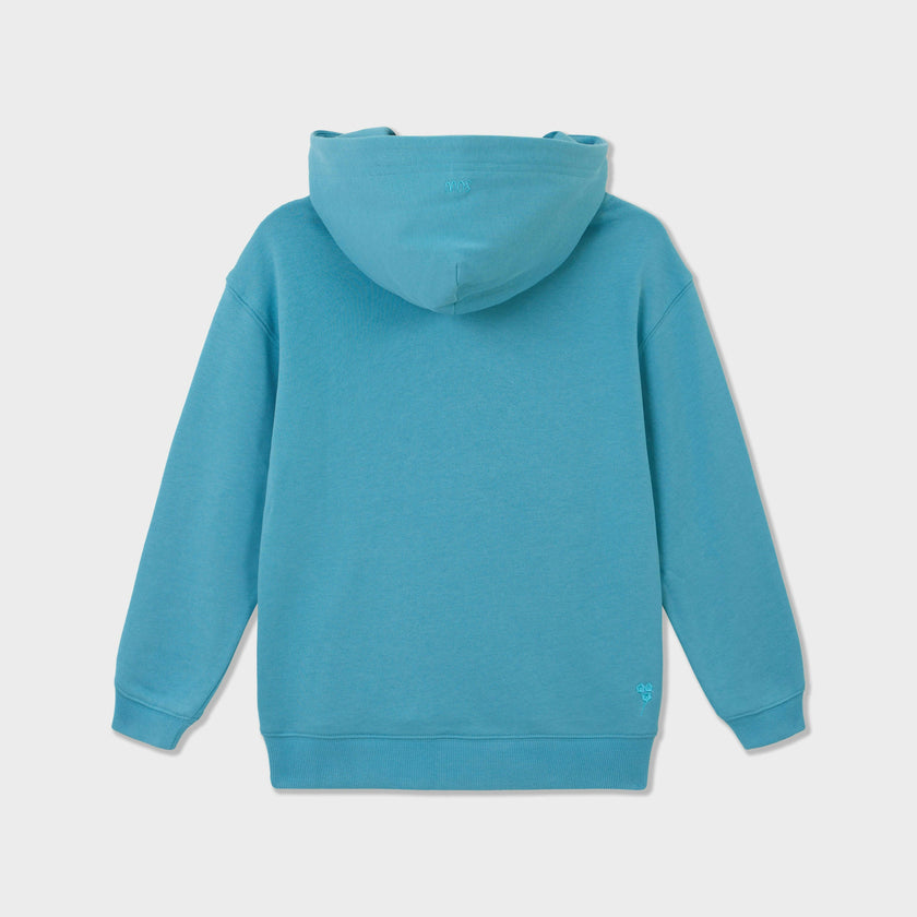 Relaxed Cotton Zip Up Hoodie