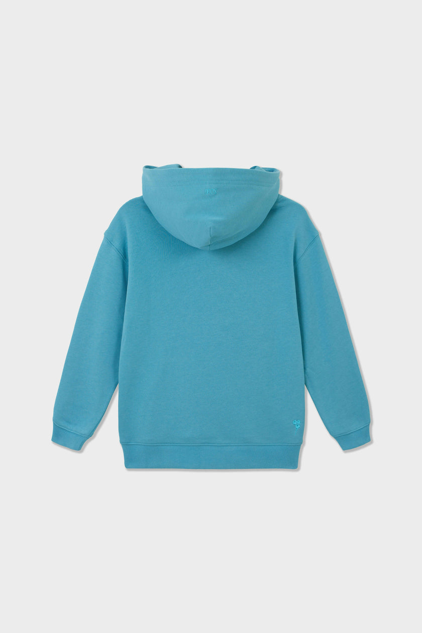 Relaxed Cotton Zip Up Hoodie