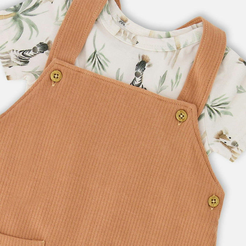 Organic Cotton Jersey T-Shirt And Cotton Rib Pants Set
