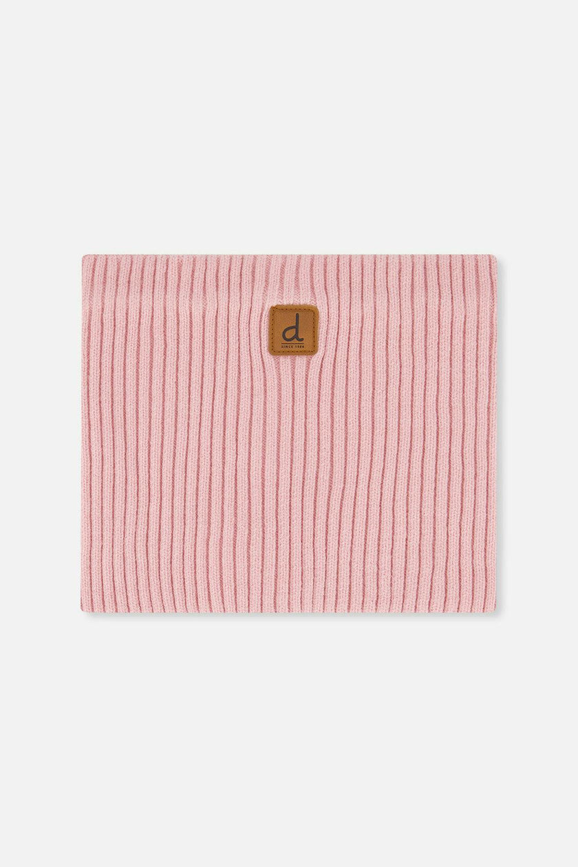 Baby Ribbed Knit Neckwarmer Pale Dusty Pink
