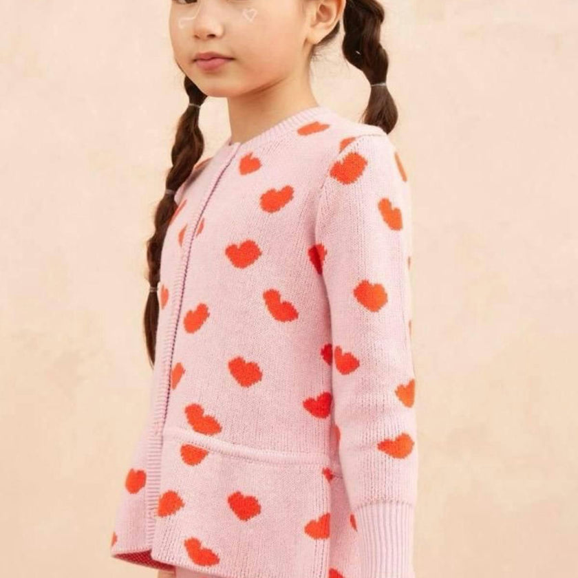 Love Hearts Pencil Skirt | Bubble Gum
