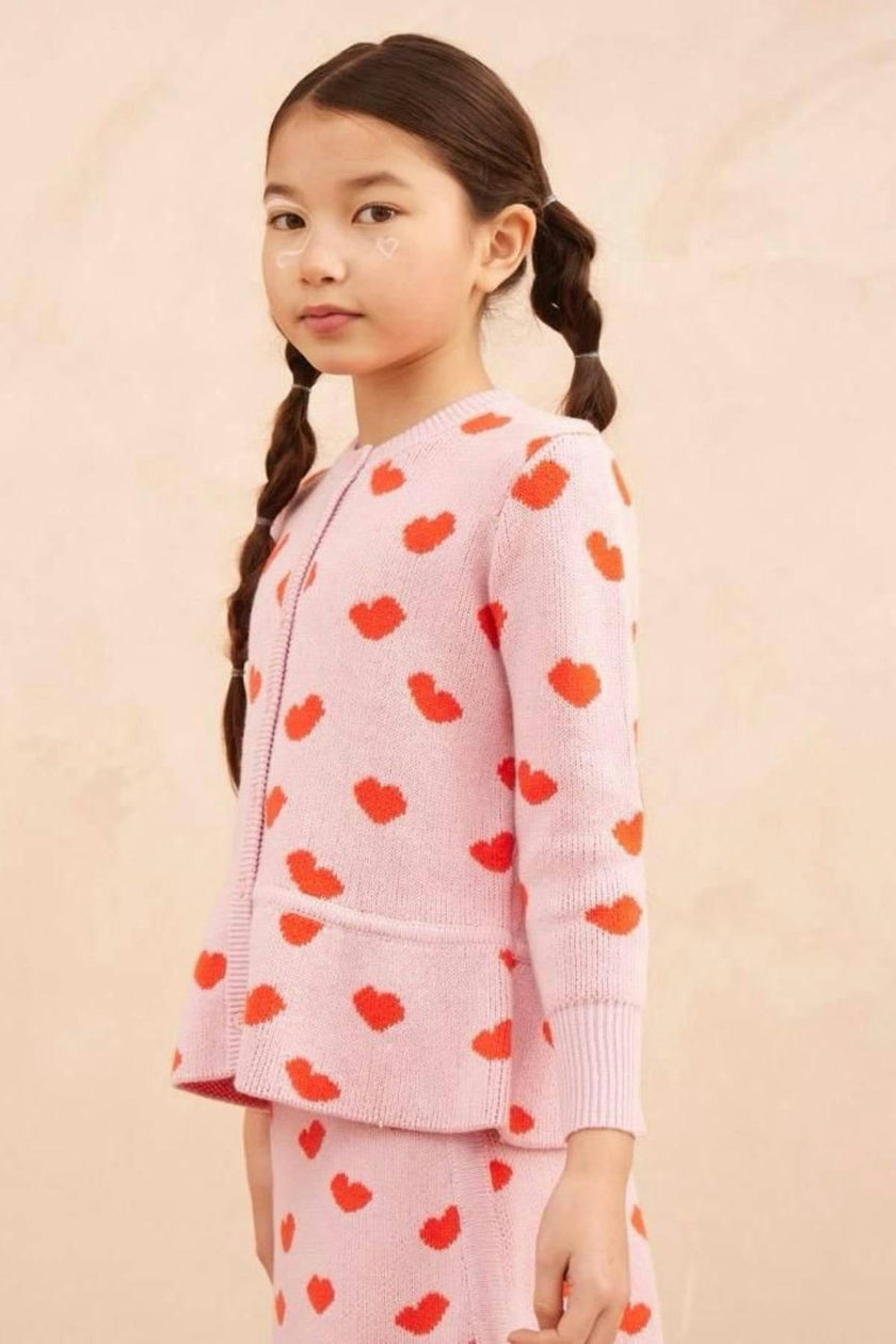 Love Hearts Pencil Skirt | Bubble Gum