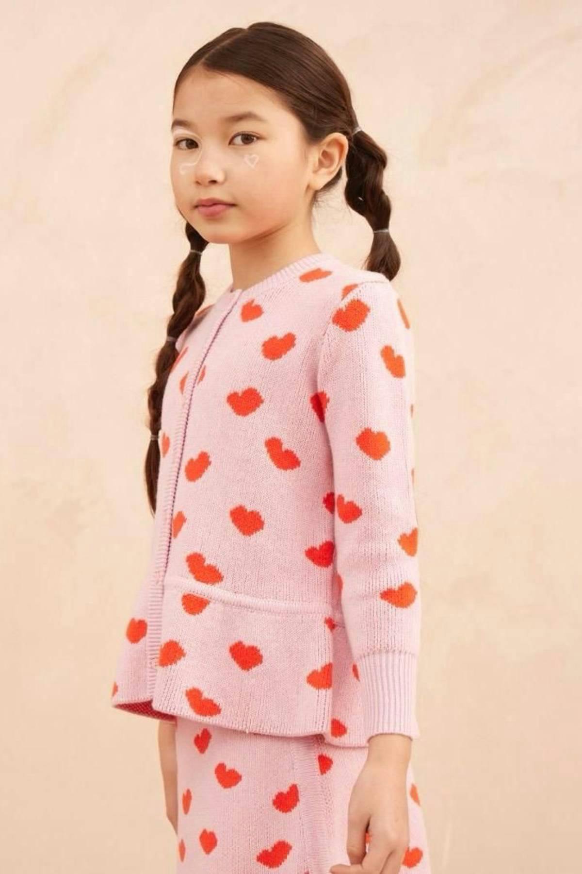 Love Hearts Pencil Skirt | Bubble Gum
