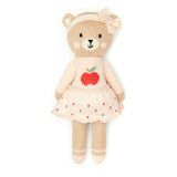 Emma the bear with apple 11"- Pink