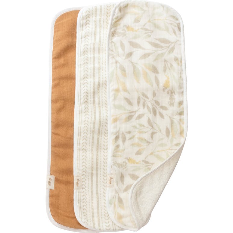 Willow 3-pc. Newborn Burp Cloth Set (Copper/Leaf)