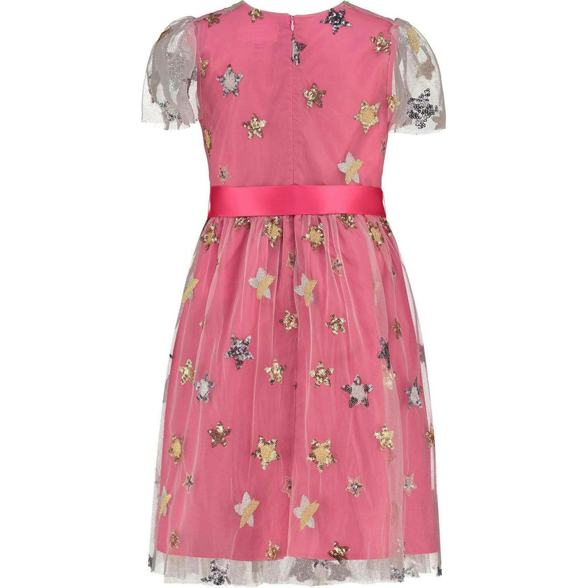 Aster Sequin Star Tulle Girls Party Dress
