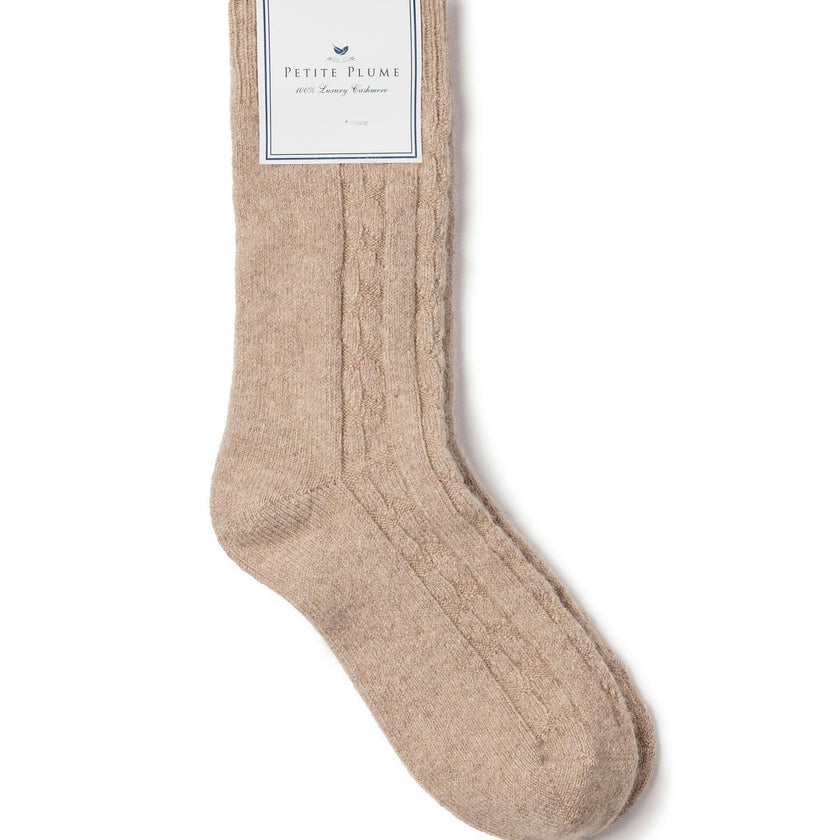 Women's Cashmere Socks in Camel