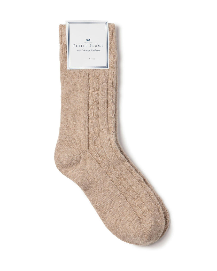 Women's Cashmere Socks in Camel