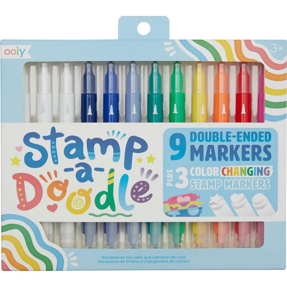 Stamp-A-Doodle Double-Ended Markers - Set of 12