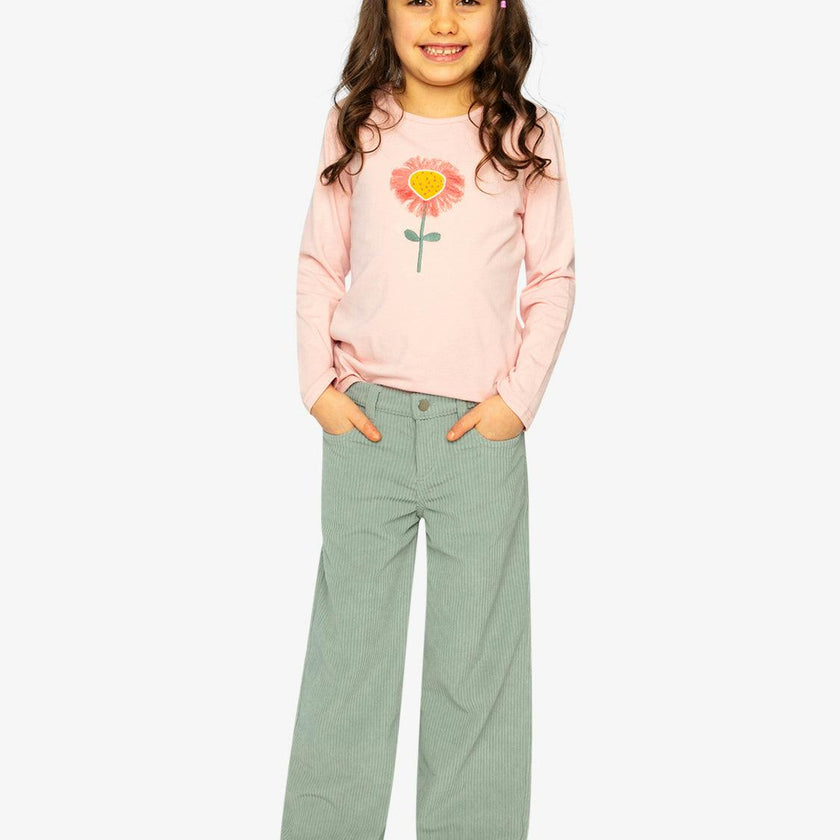 Long Sleeve Organic Cotton T-Shirt Pale Dusty Pink