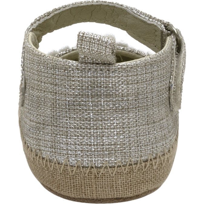 Daisies Tan Lurex Linen Espadrille First Kick