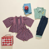 Boys Jack Shirt - Green White Check