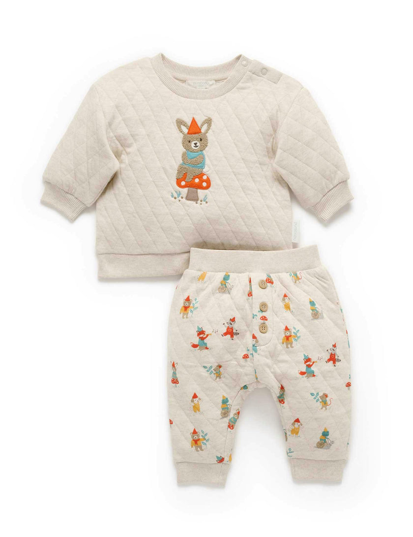 Quilted Track Set Gnome Print