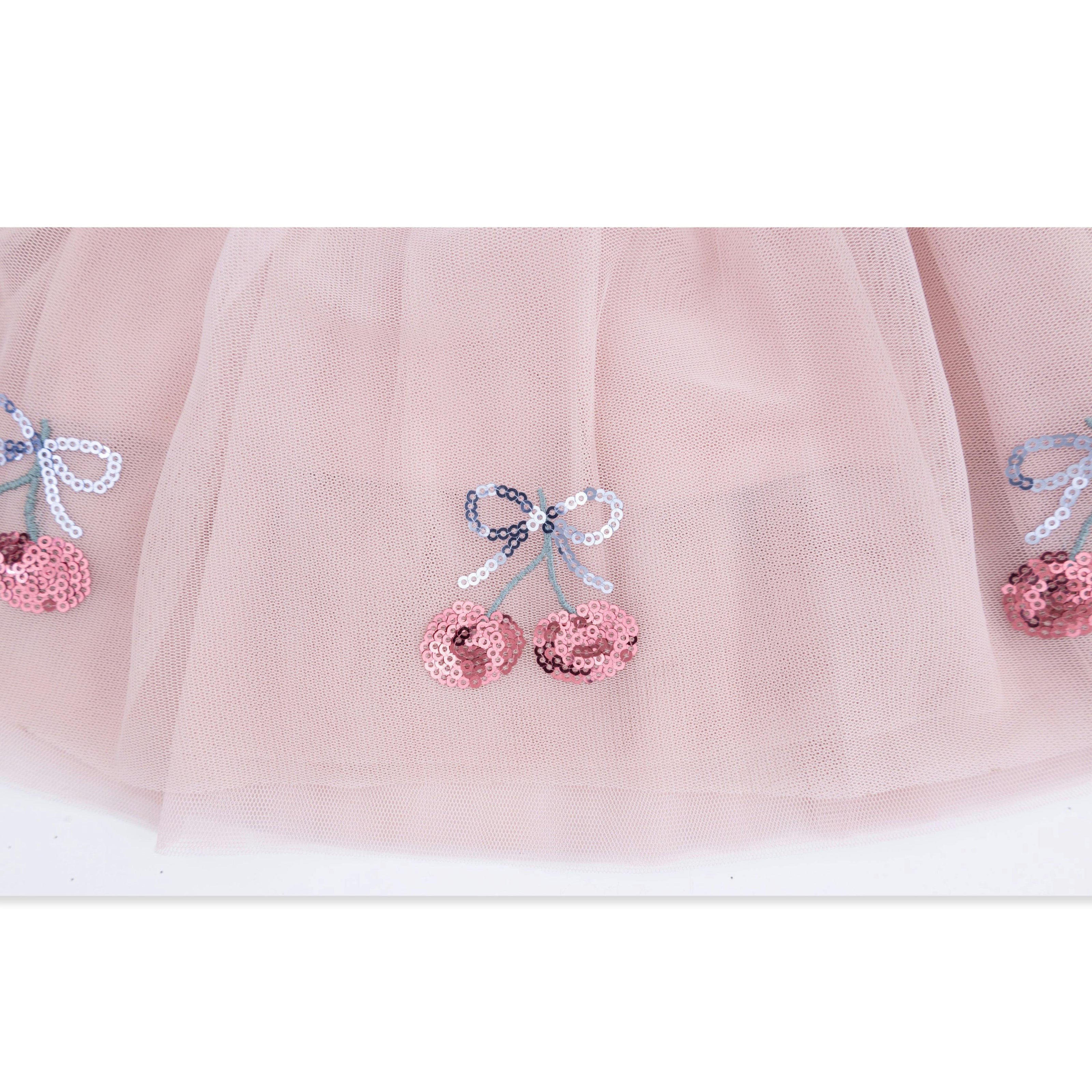 Sweet Bow Cherries - Tutu Skirt with Bike Shorts