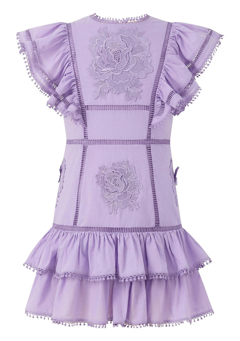 Carloyn Frill Cotton Mini Dress